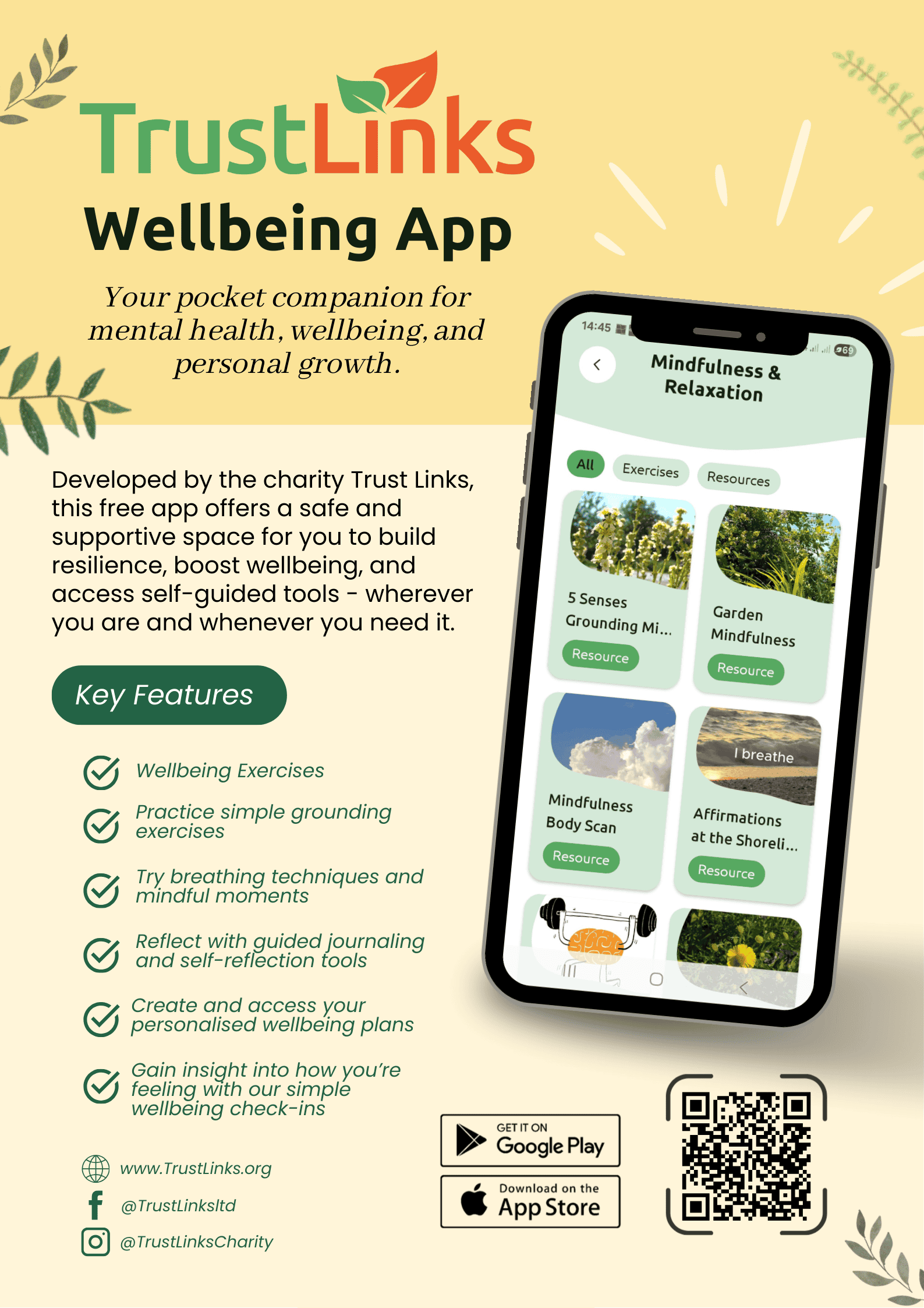 Introducing the Trust Links Wellbeing App - Let's Talk About Suicide